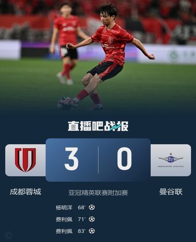 杨明洋破门杨聪补射救主 海牛1-1战平蓉城